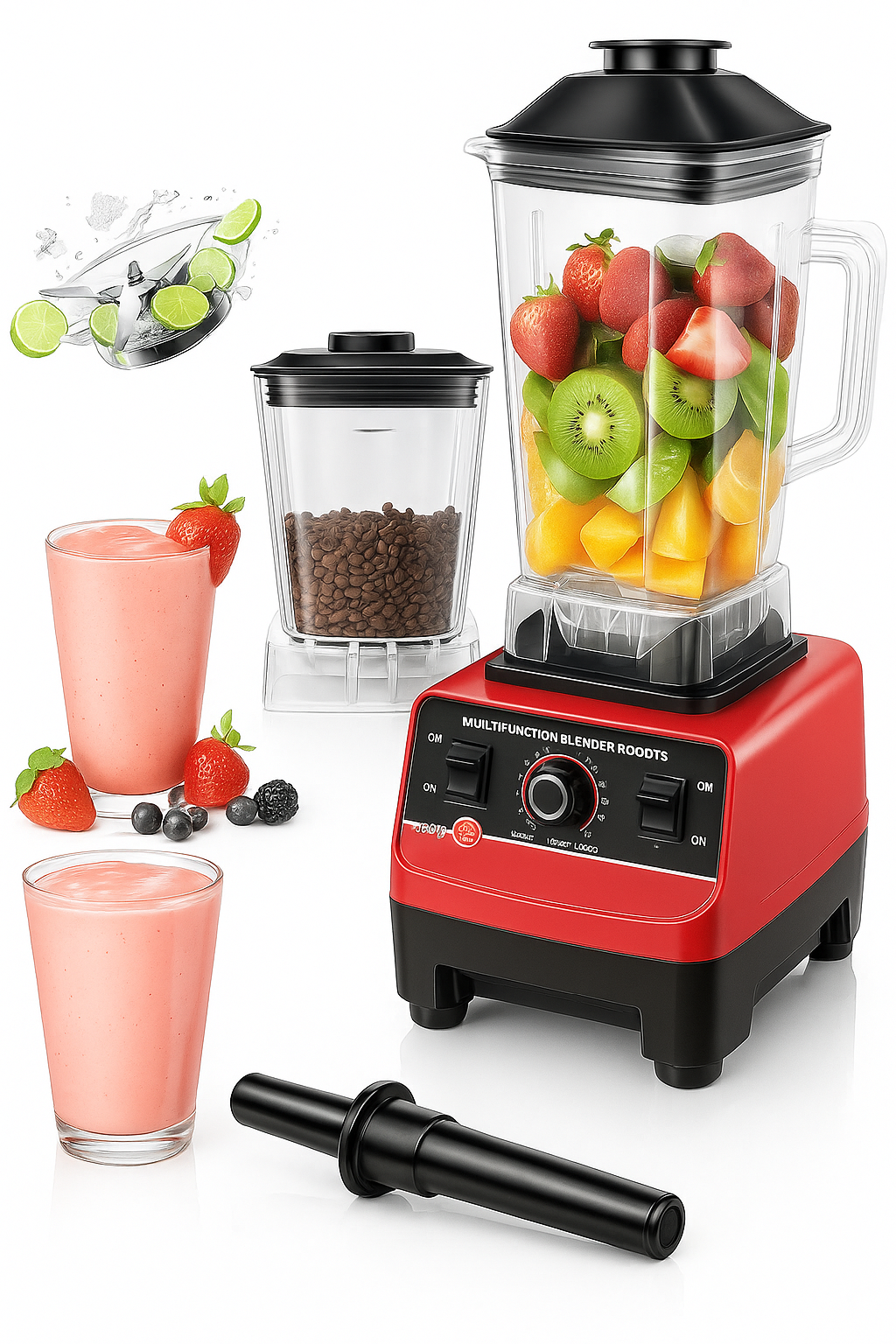 Silver Crest Double Jar Blender High Speed Mixer Grinder Kitchen Machine