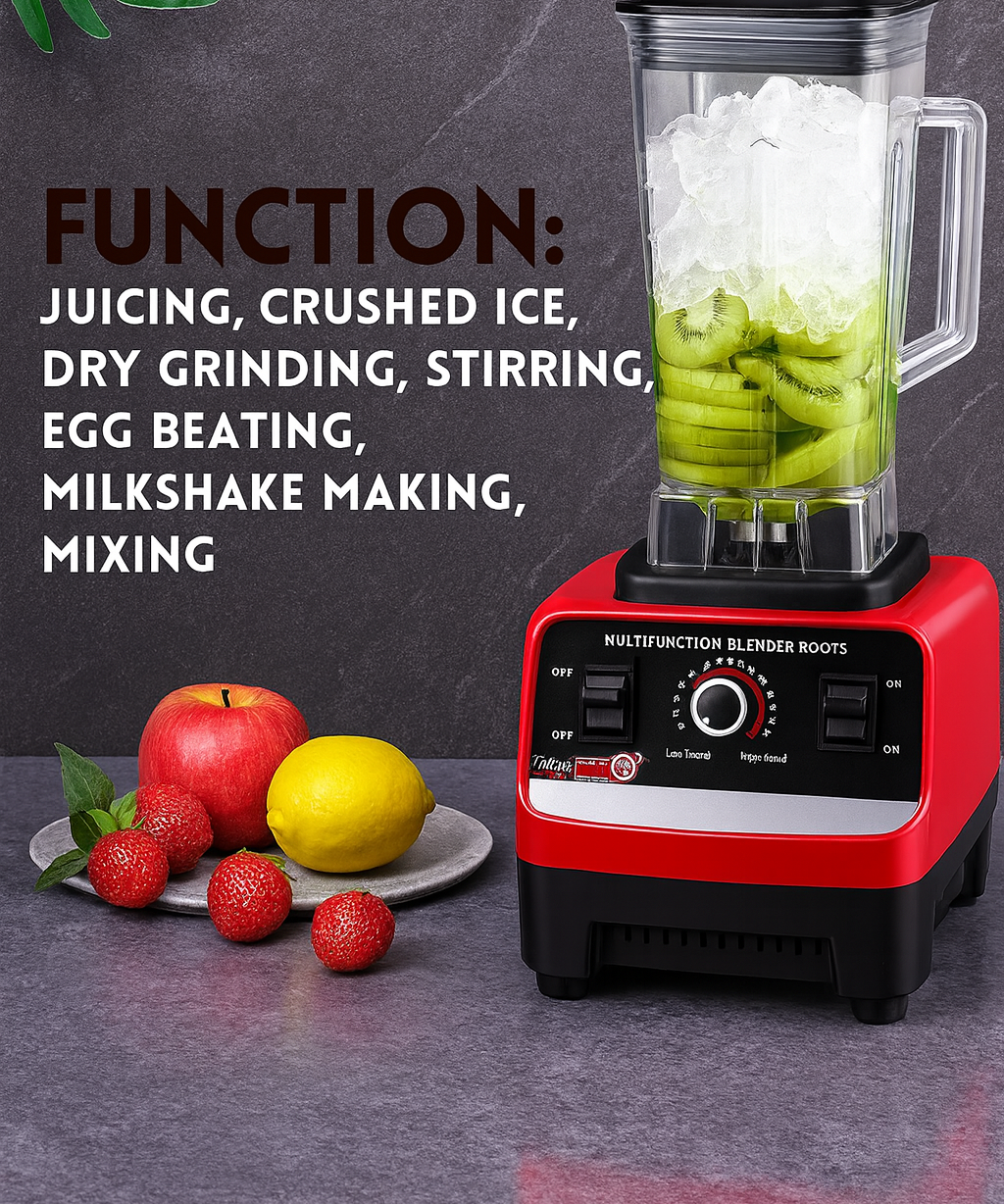 Silver Crest Double Jar Blender High Speed Mixer Grinder Kitchen Machine
