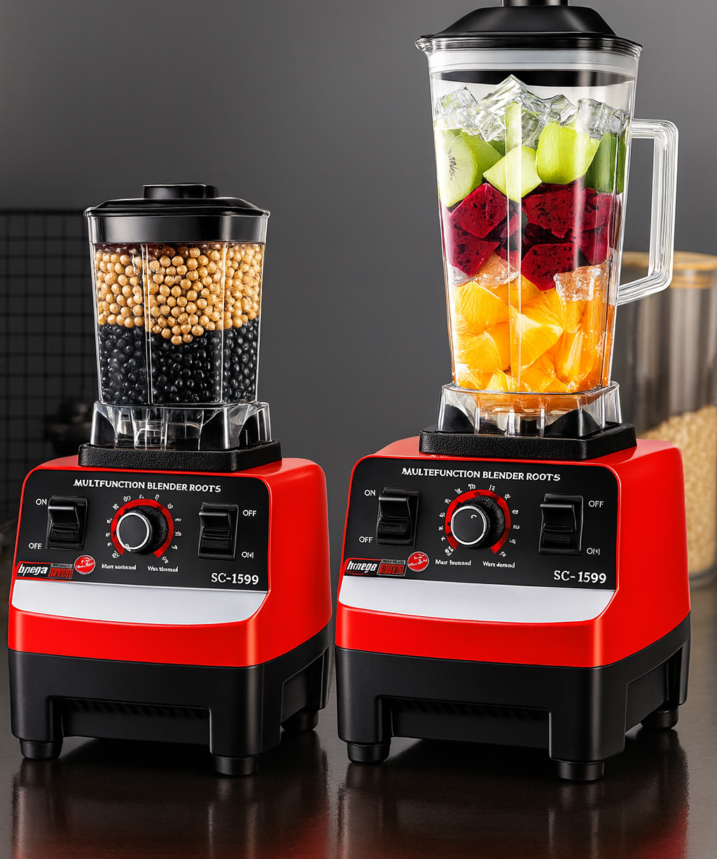 Silver Crest Double Jar Blender High Speed Mixer Grinder Kitchen Machine