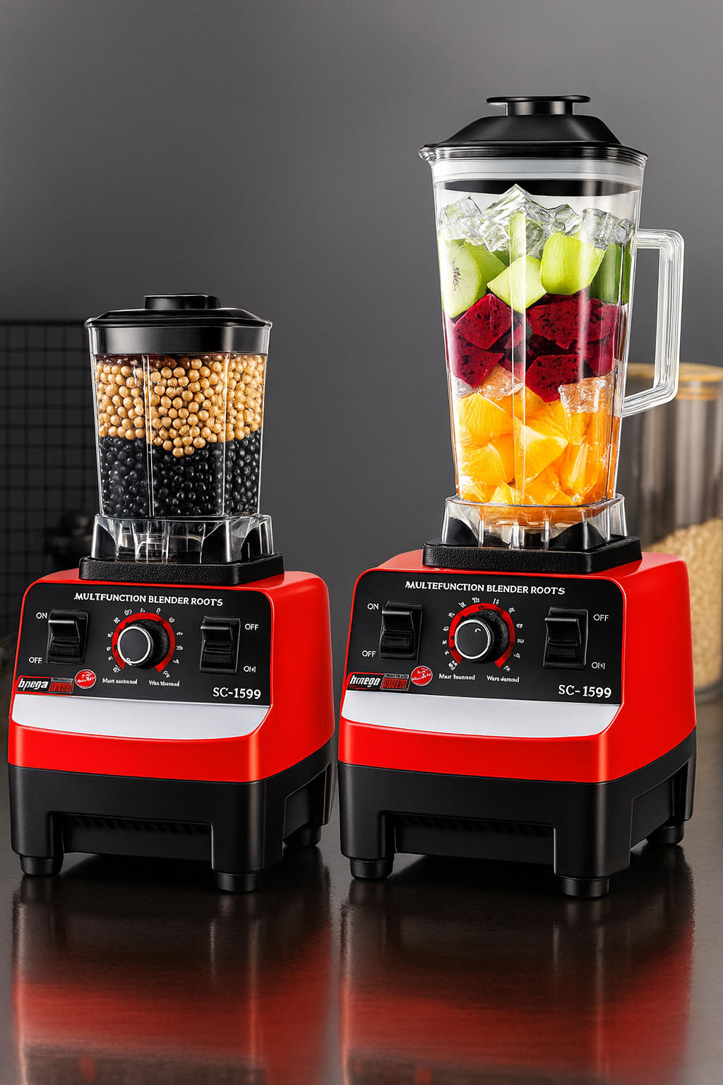 Silver Crest Double Jar Blender High Speed Mixer Grinder Kitchen Machine