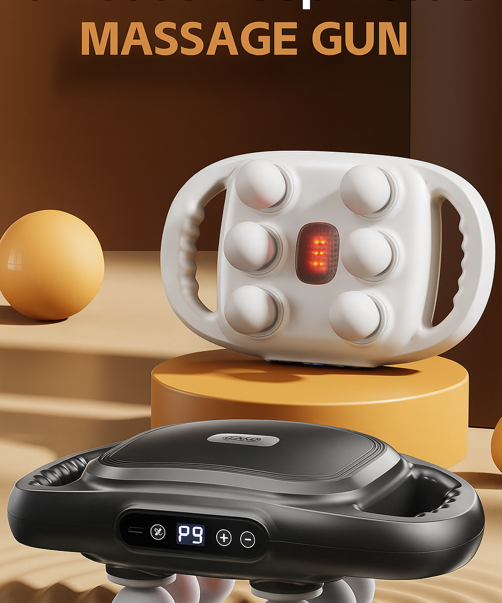 Six Head Electric Massager Full Body Vibration Therapy Muscle Relax Device