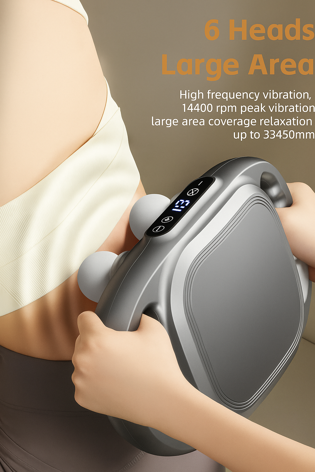 Six Head Electric Massager Full Body Vibration Therapy Muscle Relax Device