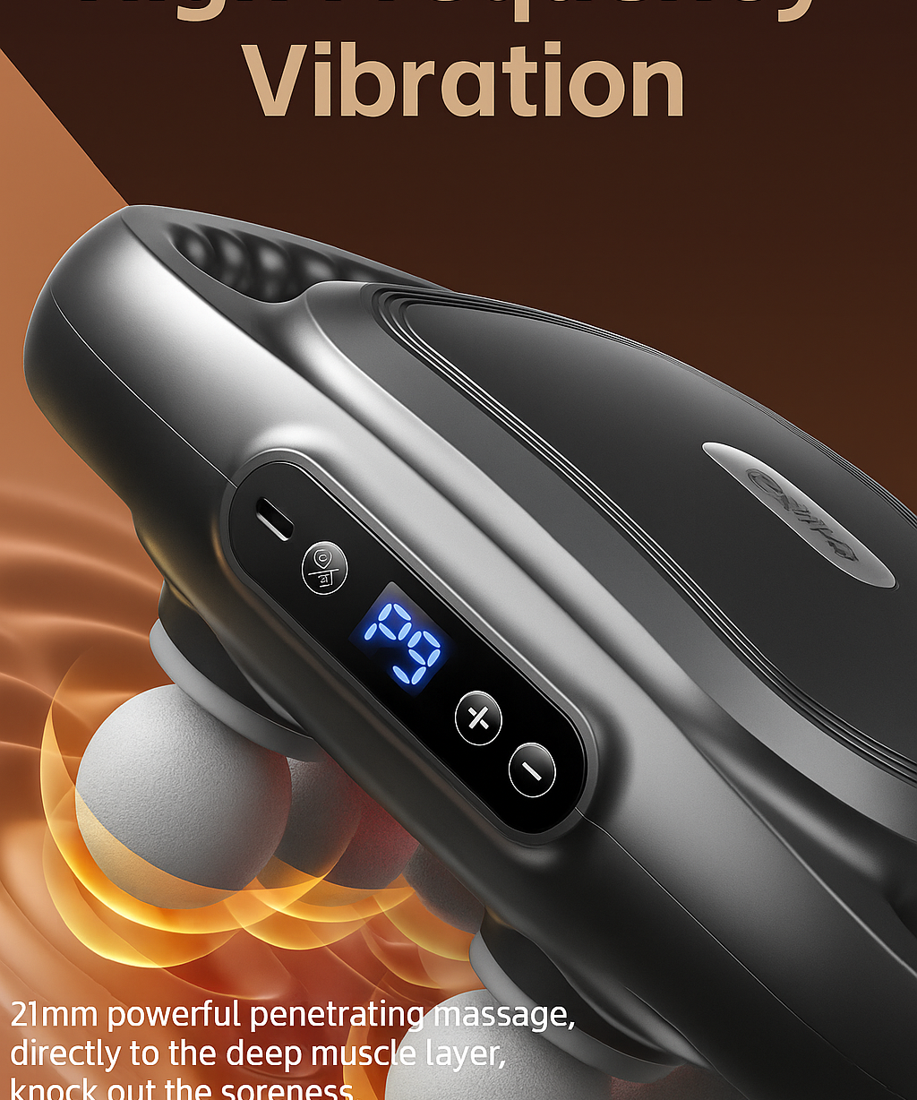 Six Head Electric Massager Full Body Vibration Therapy Muscle Relax Device