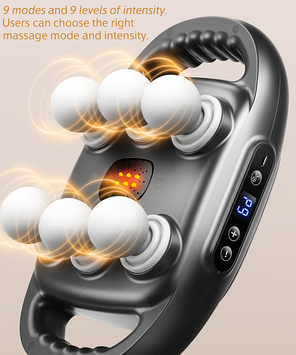 Six Head Electric Massager Full Body Vibration Therapy Muscle Relax Device