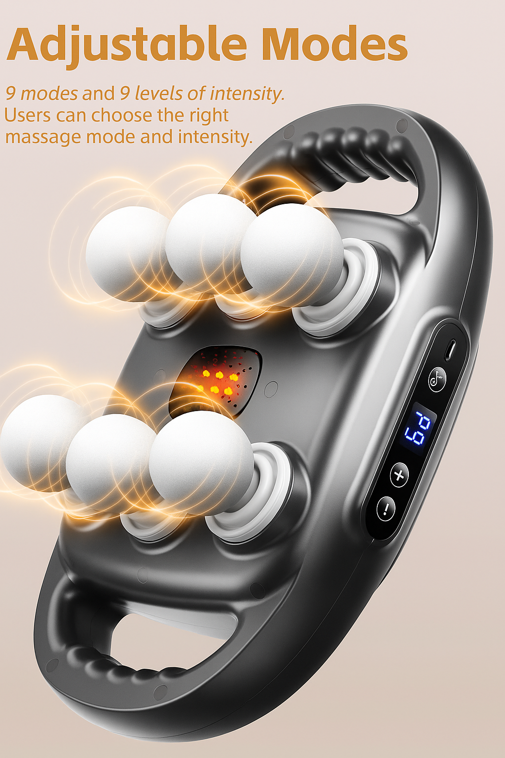 Six Head Electric Massager Full Body Vibration Therapy Muscle Relax Device