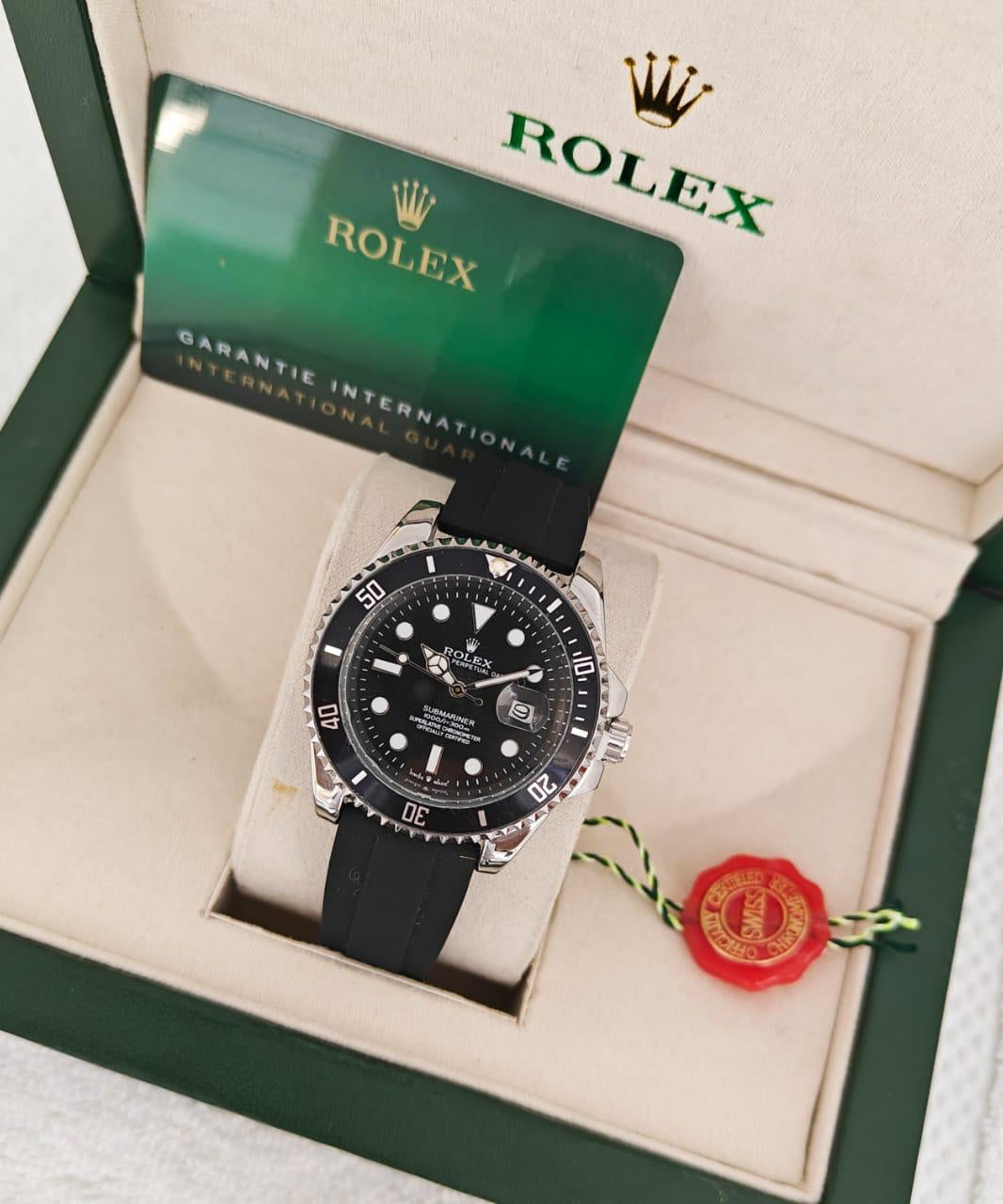 Rolex Automatic watch with Submariner Rubber Strap