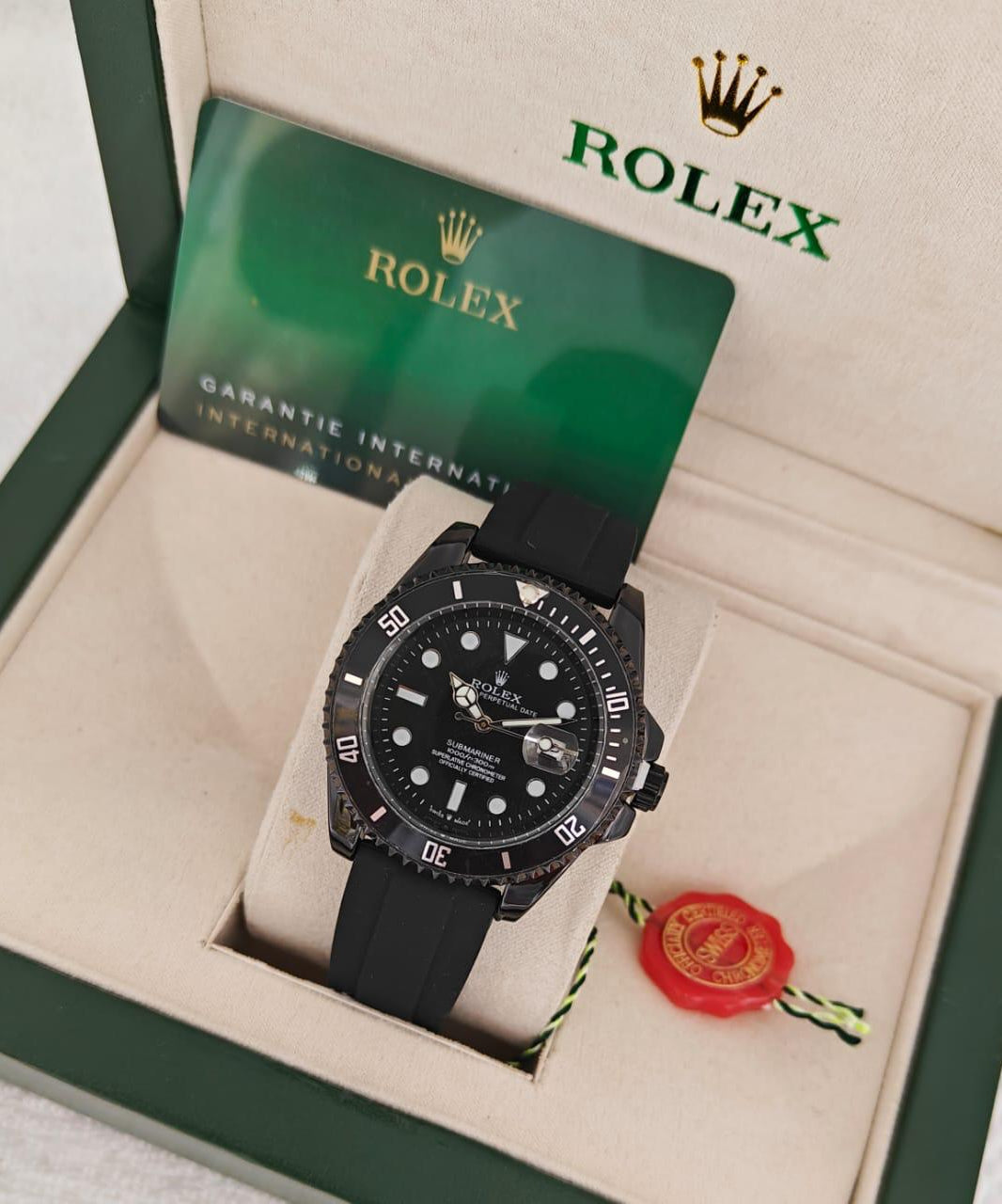 Rolex Automatic watch with Submariner Rubber Strap