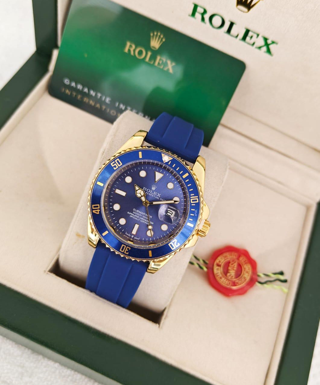 Rolex Automatic watch with Submariner Rubber Strap