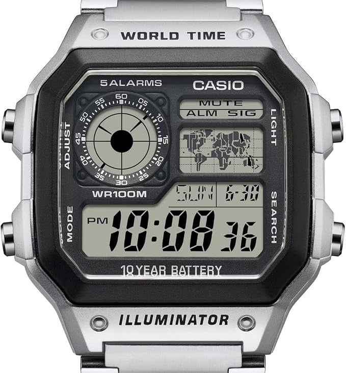 Casio Men’s metal  Digital Watch – AE-1200WHD
