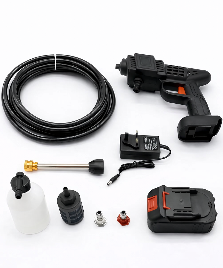 Car Washer Cleaning Gun with Double Lithium Battery 68Vh Portable Pressure Washer