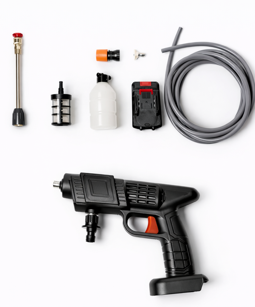Car Washer Cleaning Gun with Double Lithium Battery 68Vh Portable Pressure Washer
